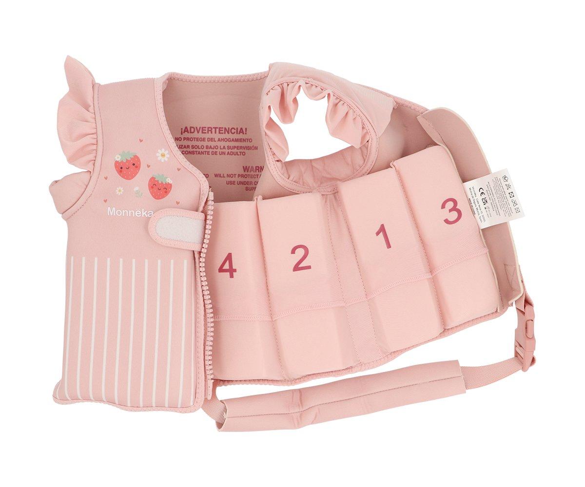 Colete Flutuador de Aprendizagem Monnëka Strawberries - Mini-Me - Baby & Kids Store