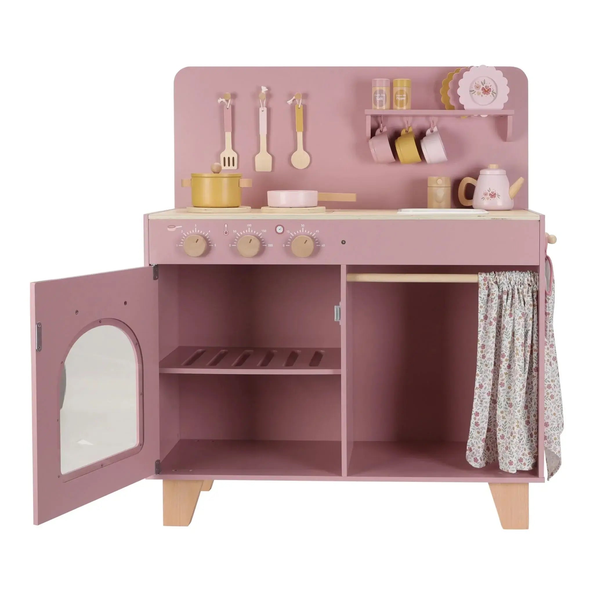 Cozinha Rosa - Little Dutch, cozinha infantil de madeira com utensílios de cozinha e detalhes encantadores.