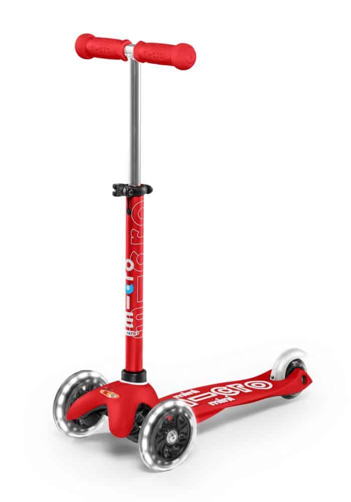 Trotinete Mini Deluxe Led - Vermelho | MICRO - Mini-Me - Baby & Kids Store