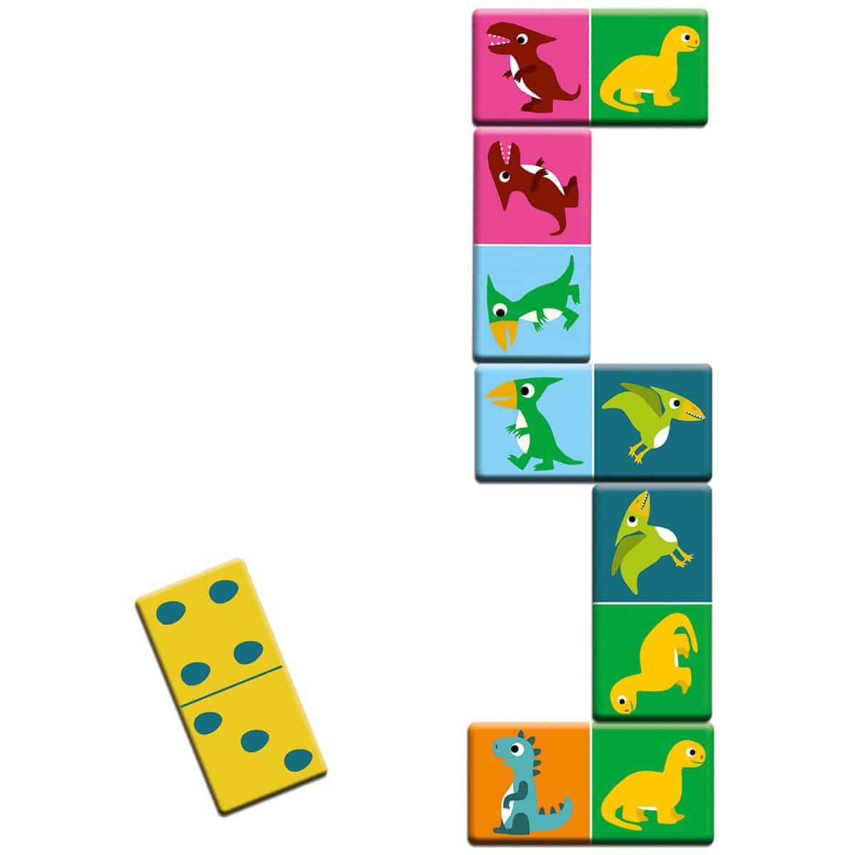 Jogo de Bingo, Memória e Dominó – Dinossauros | Djeco - Mini-Me