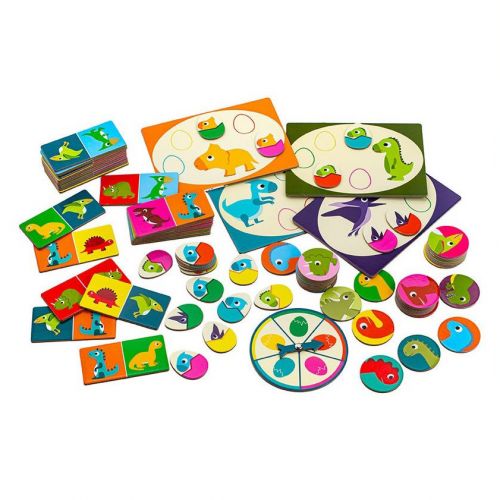 Jogo de Bingo, Memória e Dominó – Dinossauros | Djeco Mini-Me - Baby & Kids Store
