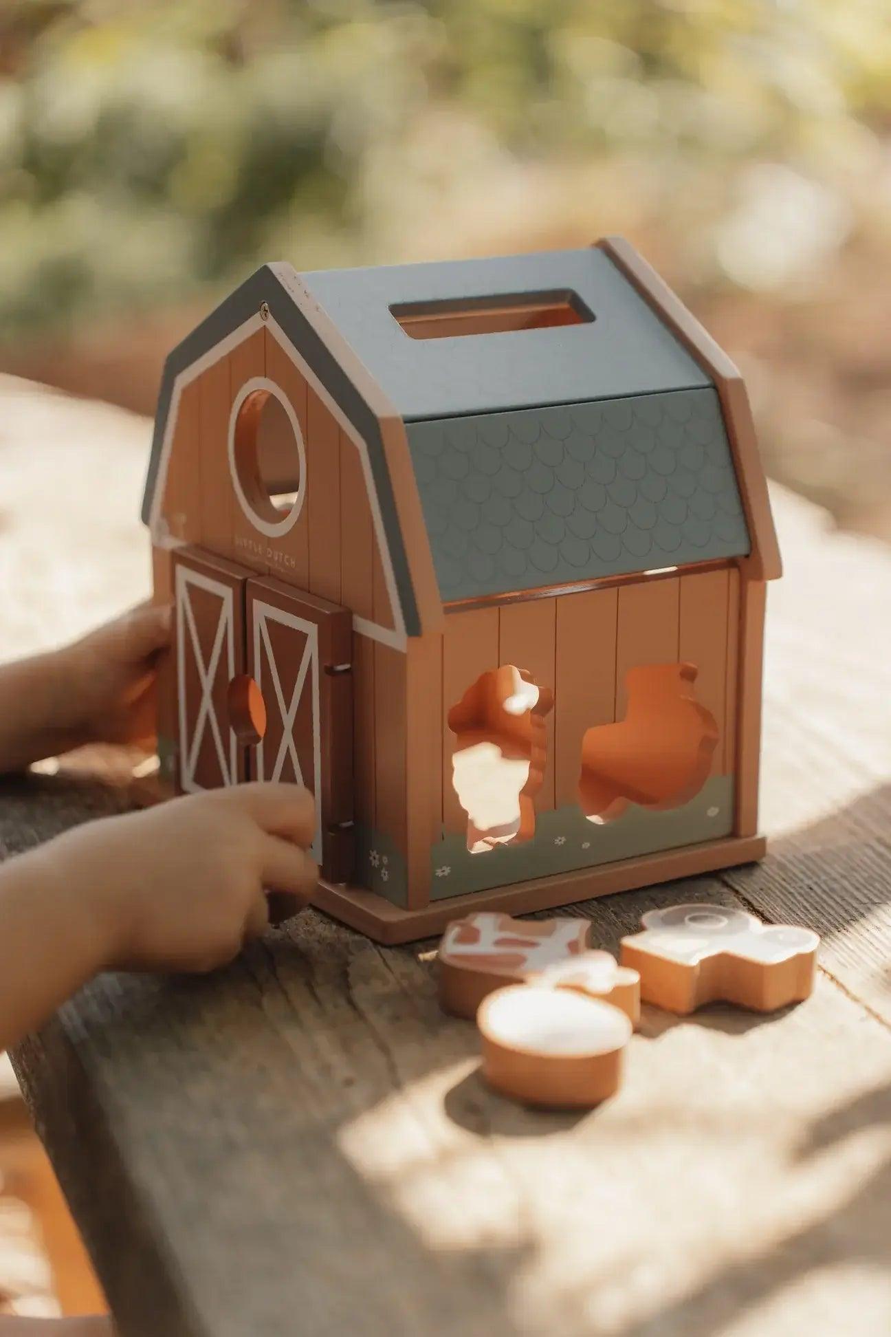 Cubo de Encaixe de formas – Little Farm | Little Dutch - Mini-Me - Baby & Kids Store