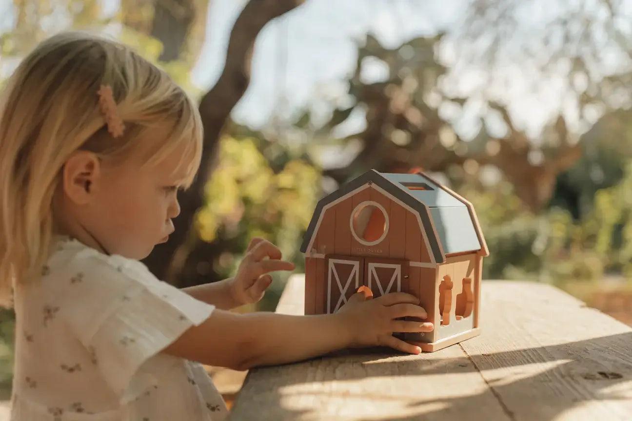 Cubo de Encaixe de formas – Little Farm | Little Dutch - Mini-Me - Baby & Kids Store