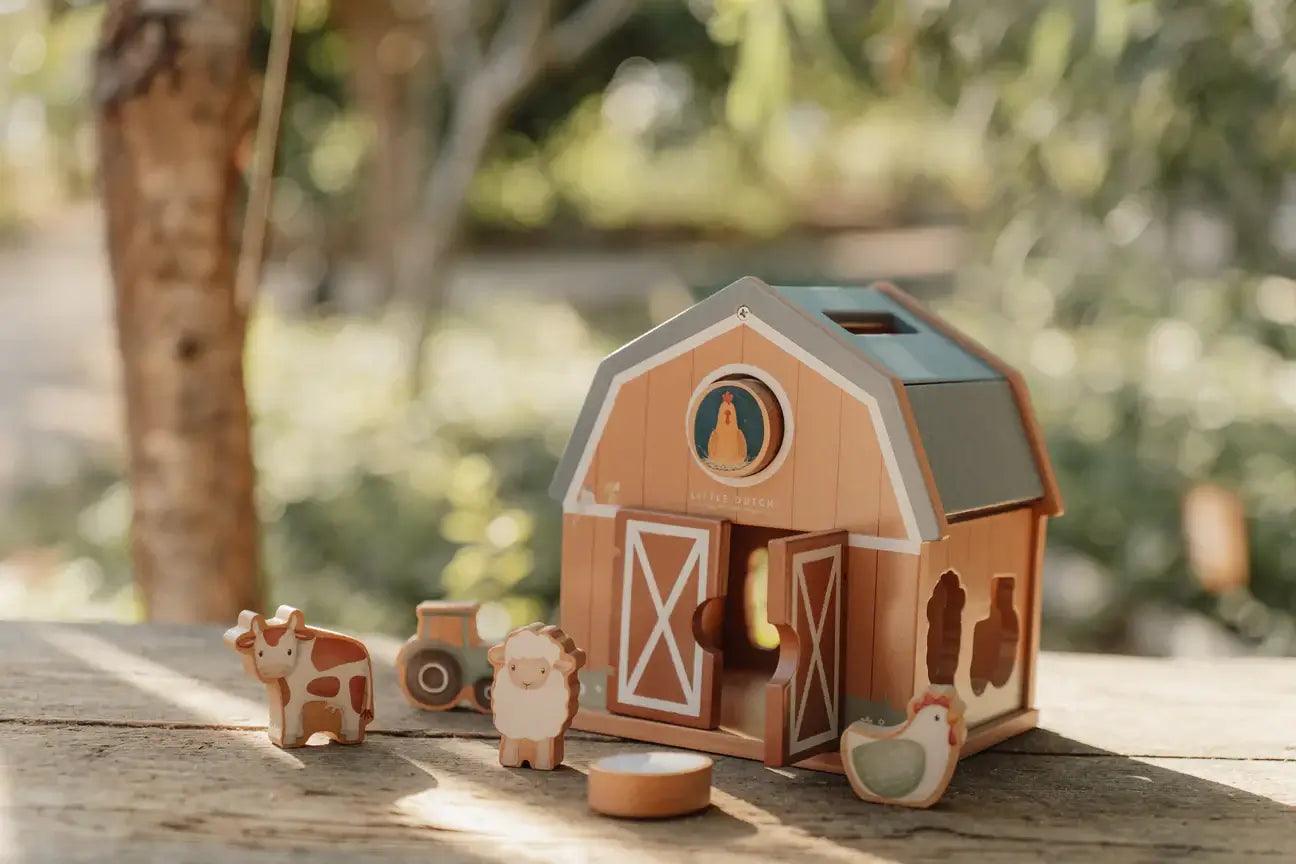 Cubo de Encaixe de formas – Little Farm | Little Dutch - Mini-Me - Baby & Kids Store