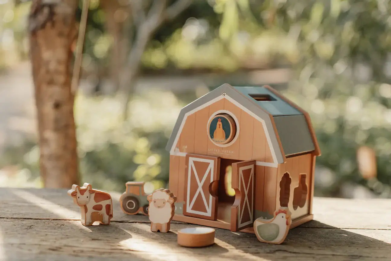 Cubo de Encaixe de formas – Little Farm | Little Dutch Mini-Me - Baby & Kids Store