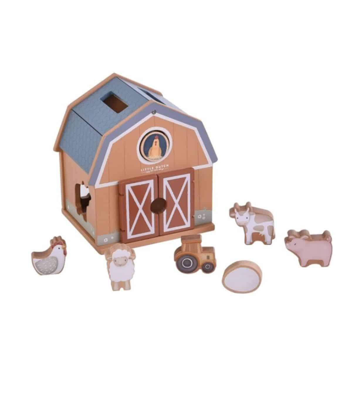 Cubo de Encaixe de formas – Little Farm | Little Dutch - Mini-Me - Baby & Kids Store