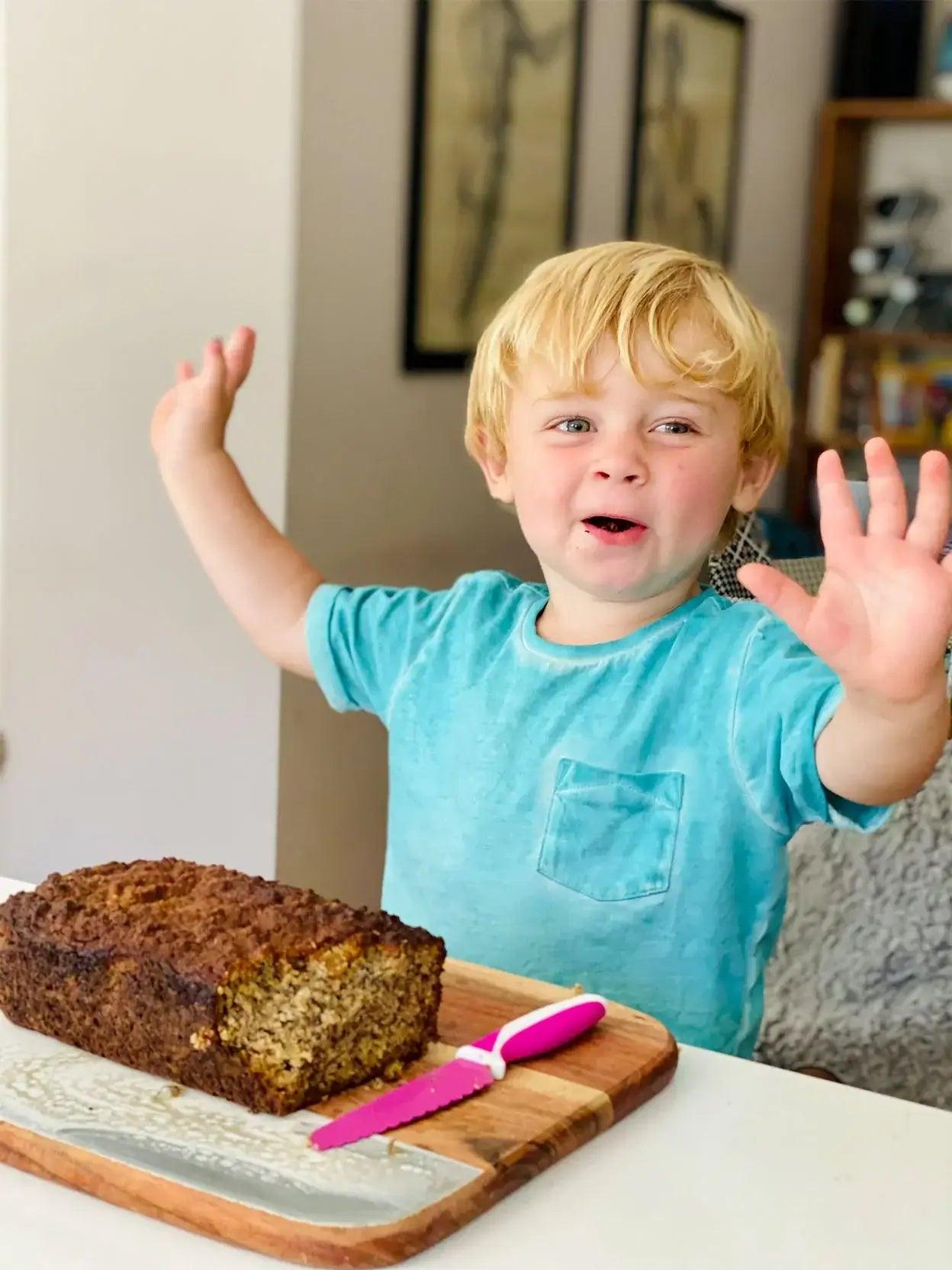 Kiddikutter - Faca de cozinha para autonomia da criança - Pink - Mini-Me - Baby & Kids Store