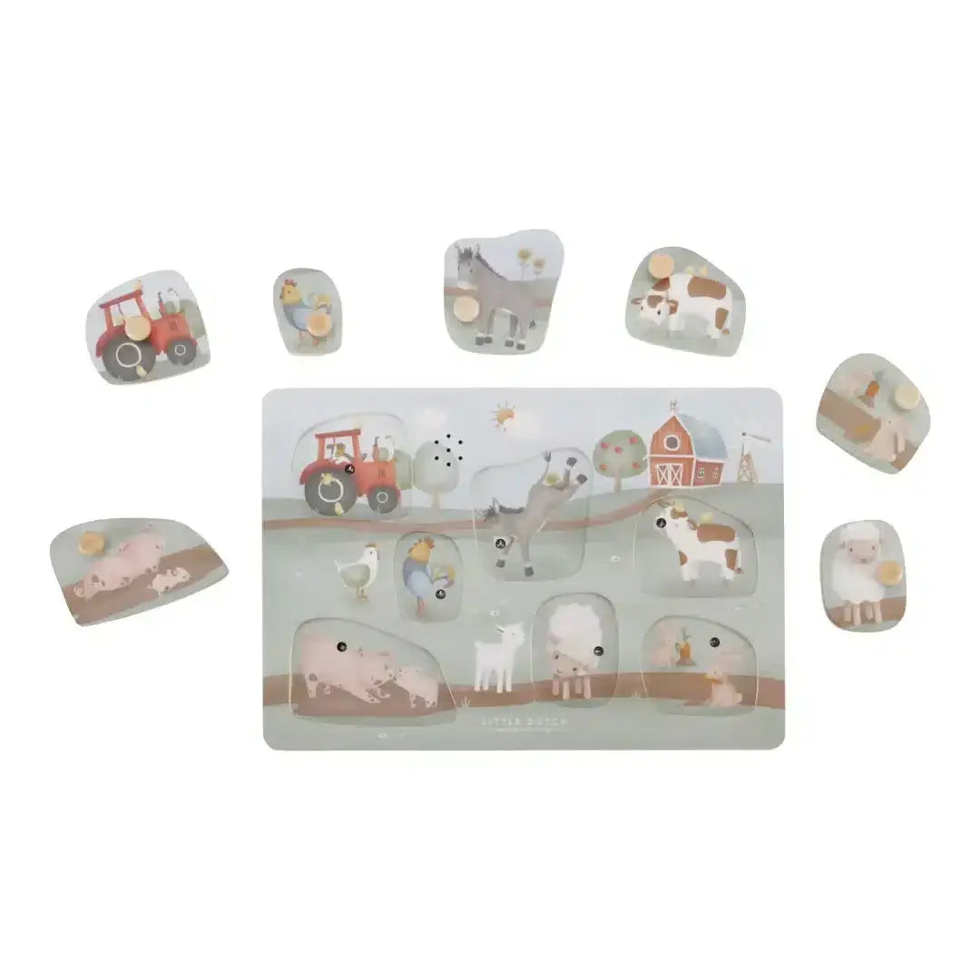 Puzzle de encaixe sonoro - Little Farm | Little Dutch Mini-Me - Baby & Kids Store