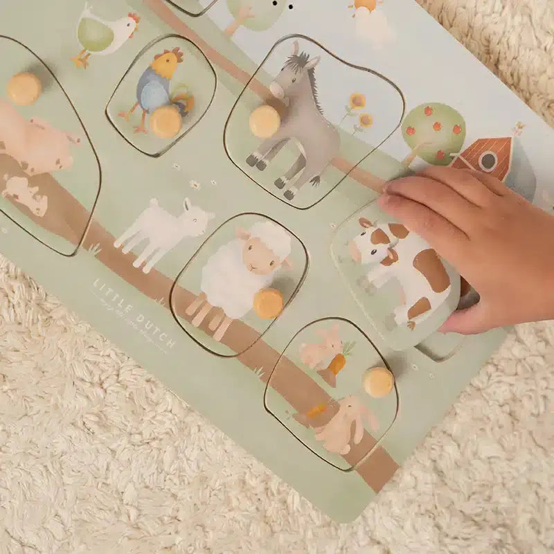 Puzzle de encaixe sonoro - Little Farm | Little Dutch Mini-Me - Baby & Kids Store