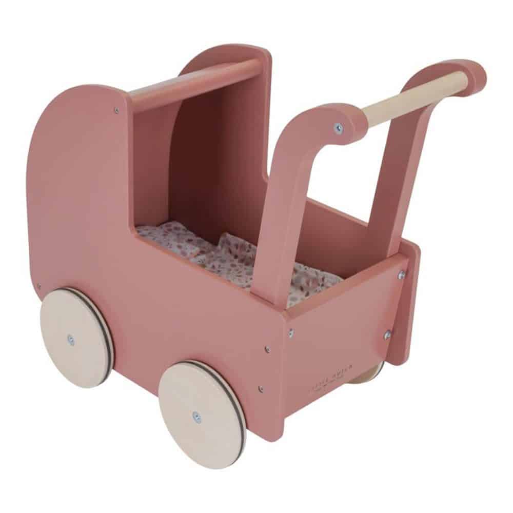 Carro de Bonecas em madeira - Rosa | Little Dutch - Mini-Me