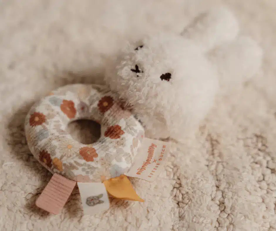 Roca chocalho sensorial Miffy Bunny – Vintage Flowers | Little Dutch - Mini-Me