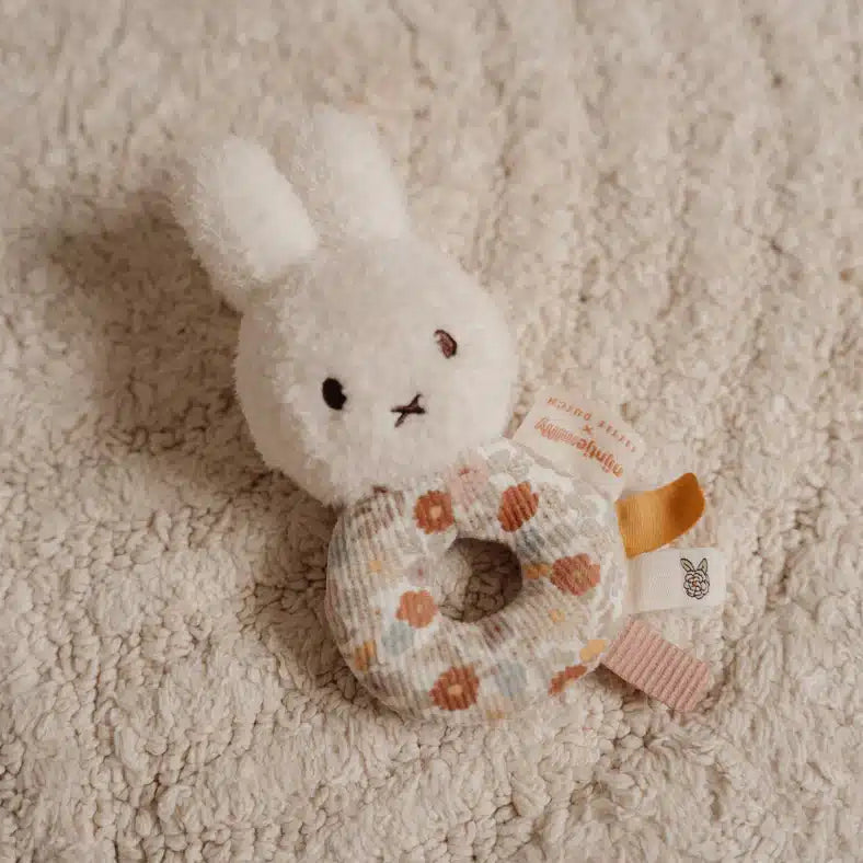 Roca chocalho sensorial Miffy Bunny – Vintage Flowers | Little Dutch Mini-Me - Baby & Kids Store