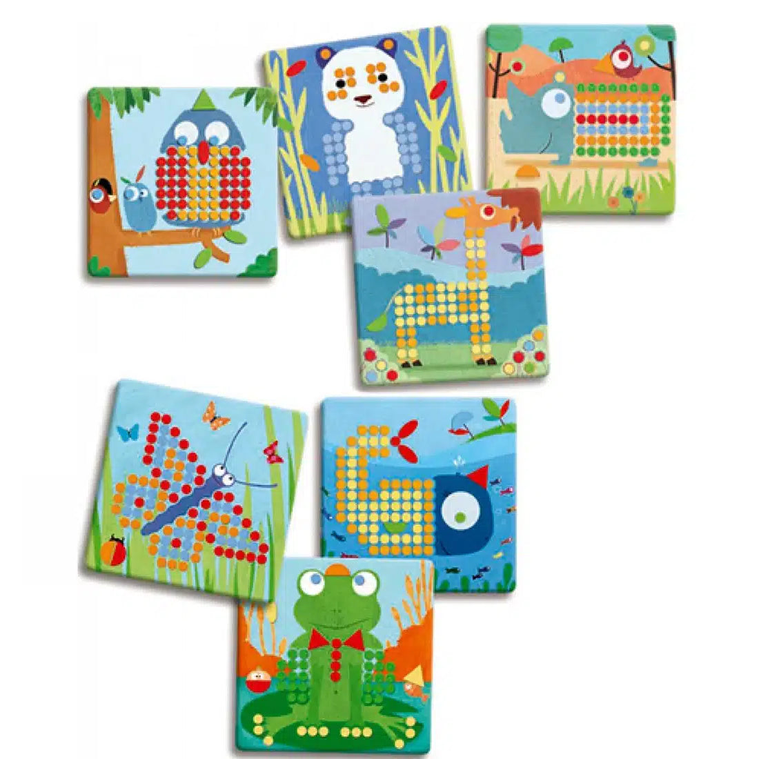 Jogo Mosaico com pinos - Rigolo | Djeco Djeco Mini-Me - Baby & Kids Store