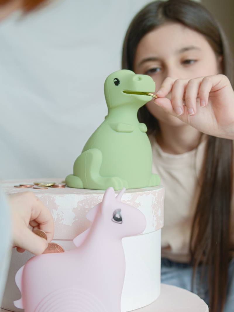 Mealheiro Dinossauro verde - Kidybank | KIDYWOLF Mini-Me - Baby & Kids Store