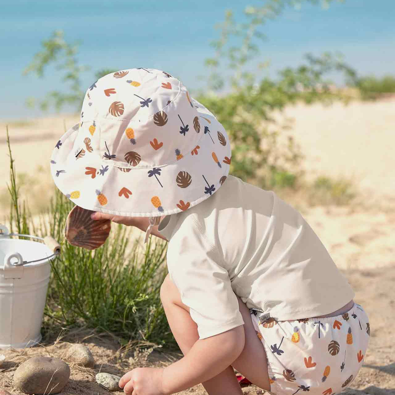 Boy's reusable swim diaper - Botanical 3-6months | LASSIG