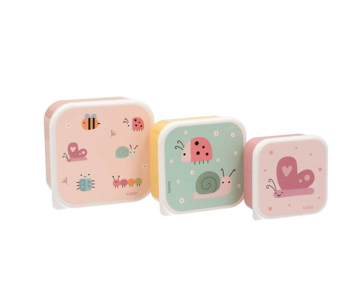 Tutete - Pack 3 caixas para alimentos Bugs Mini-Me - Baby & Kids Store