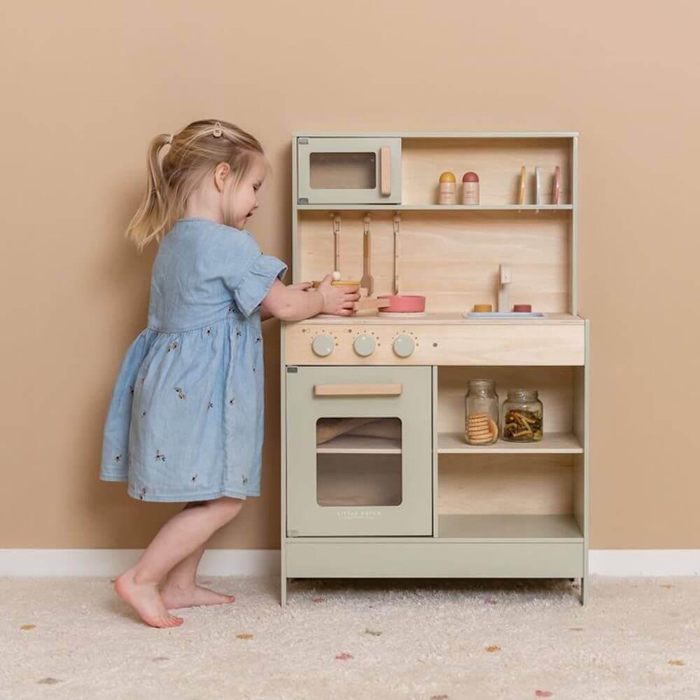 Cozinha de madeira - menta FSC | Little Dutch - Mini-Me - Baby & Kids Store