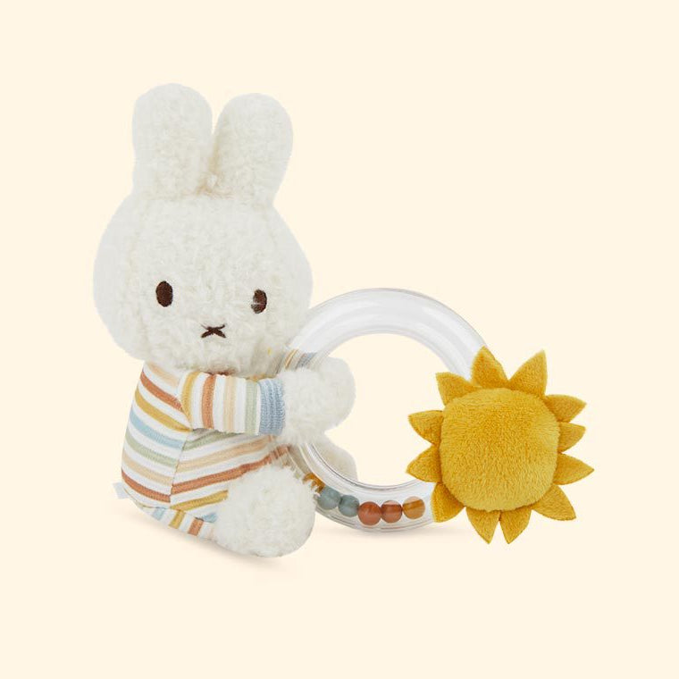 Roca Anel chocalho – Miffy Bunny – Vintage Stripes | Little Dutch Little Dutch Mini-Me - Baby & Kids Store