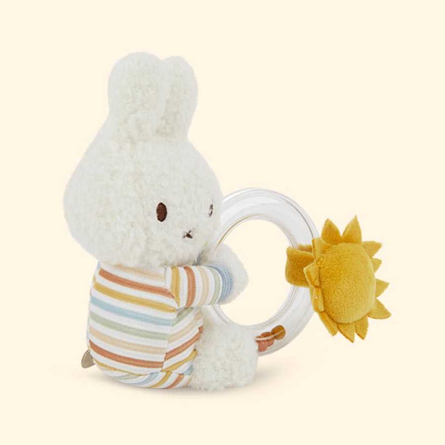 Roca Anel chocalho – Miffy Bunny – Vintage Stripes | Little Dutch Mini-Me - Baby & Kids Store