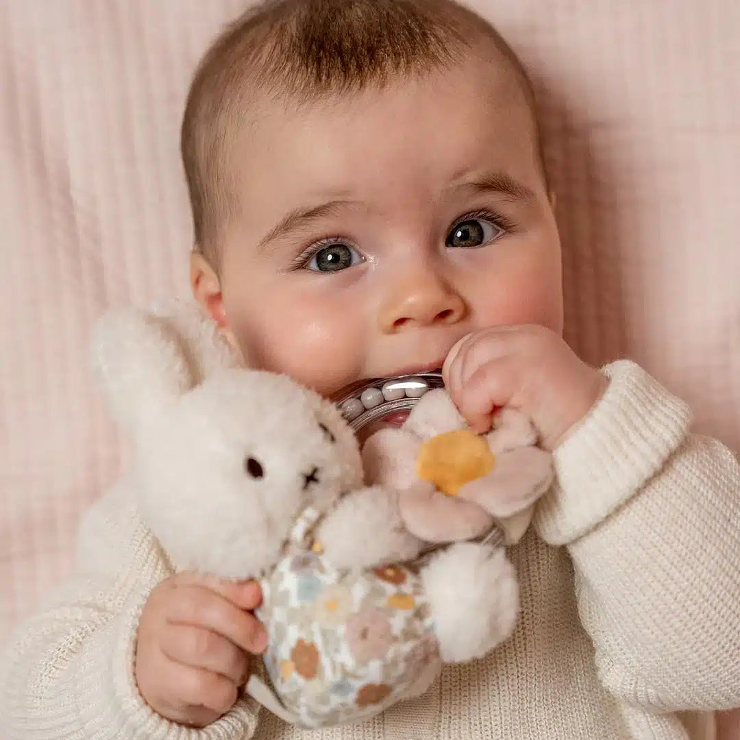 Roca Anel chocalho – Miffy Bunny – Flowers | Little Dutch Mini-Me - Baby & Kids Store