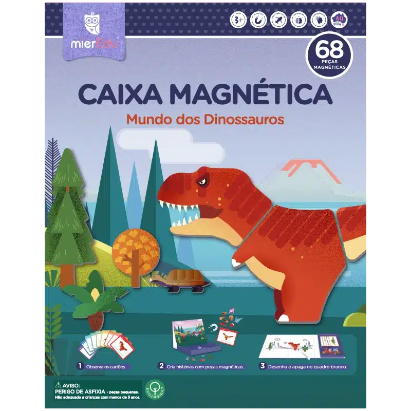 Caixa Magnética - Mundo dos Dinossauros | MierEdu Mini-Me - Baby & Kids Store