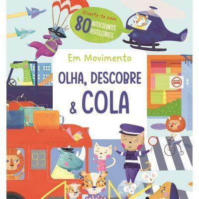 Livro autocolantes Olha, Descobre e Cola - Em movimento Yoyo Books Mini-Me - Baby & Kids Store