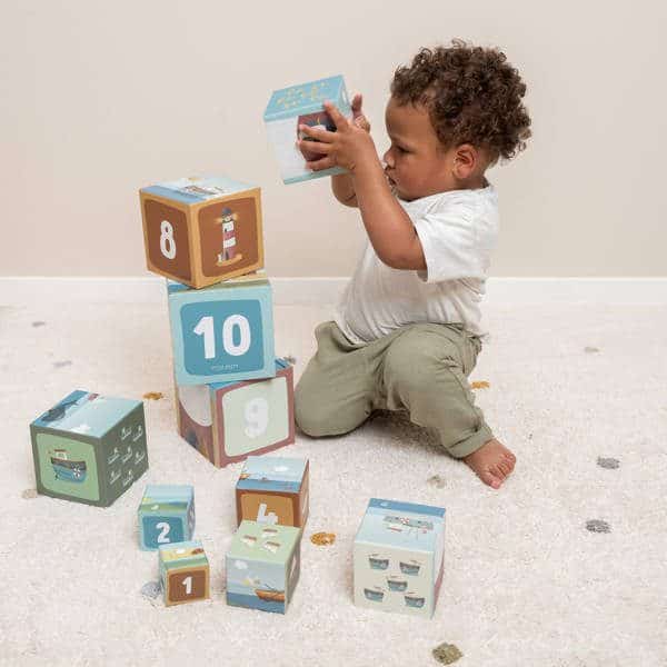 Cubos de empilhar cartão "Sailors Bay" - Little Dutch Mini-Me - Baby & Kids Store