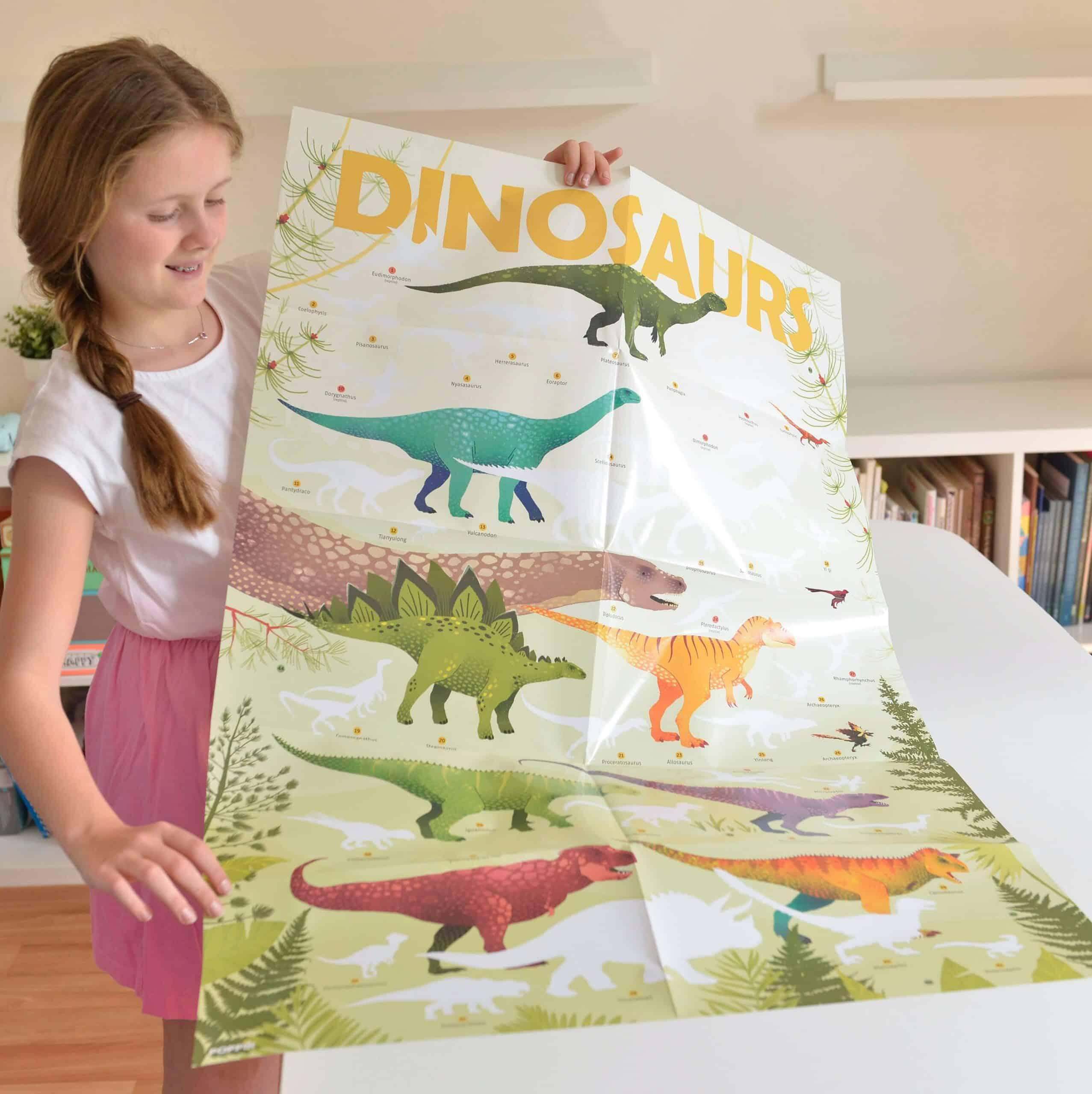 Autocolantes + Poster Discovery - Dinossauros | Poppik - Mini-Me - Baby & Kids Store