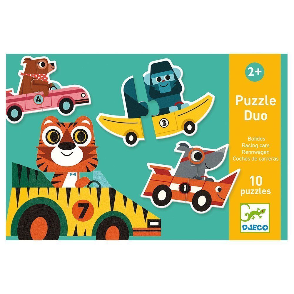 Puzzle duo "Carros de corrida" 2+ | Djeco Djeco Mini-Me - Baby & Kids Store