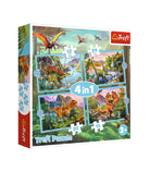 Trefl - Puzzle 4 em 1 - Dinossauros | +3 anos Mini-Me - Baby & Kids Store