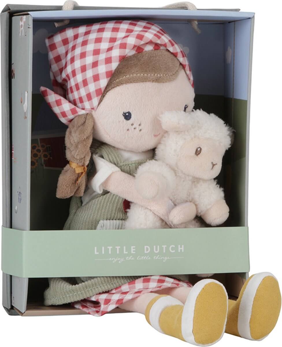 Boneca Rosa - Agricultora com Ovelha 35cm | Little Dutch Little Dutch Mini-Me - Baby & Kids Store