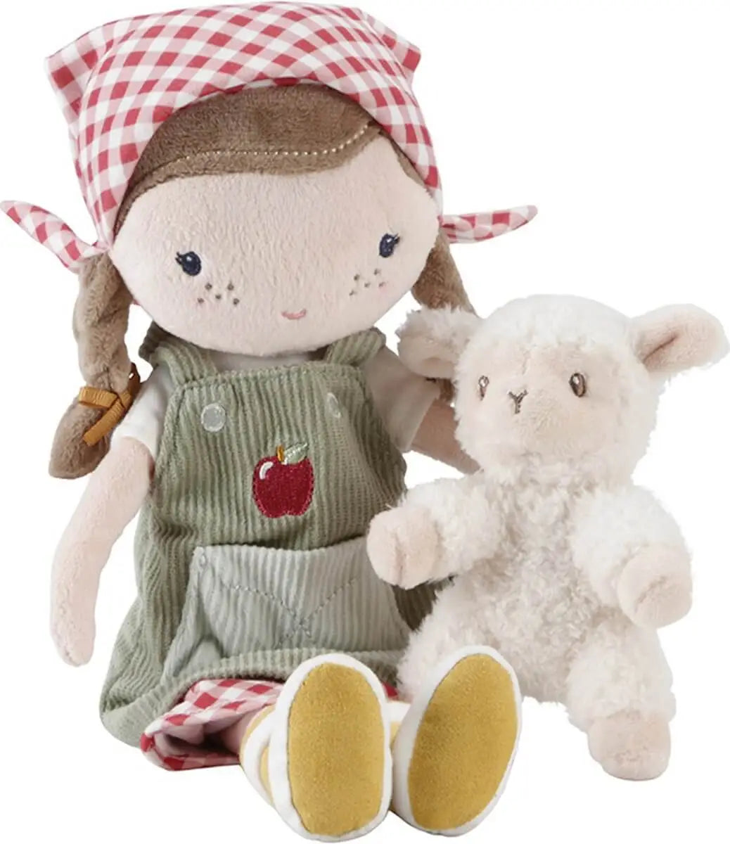 Boneca Rosa - Agricultora com Ovelha 35cm | Little Dutch - Mini-Me