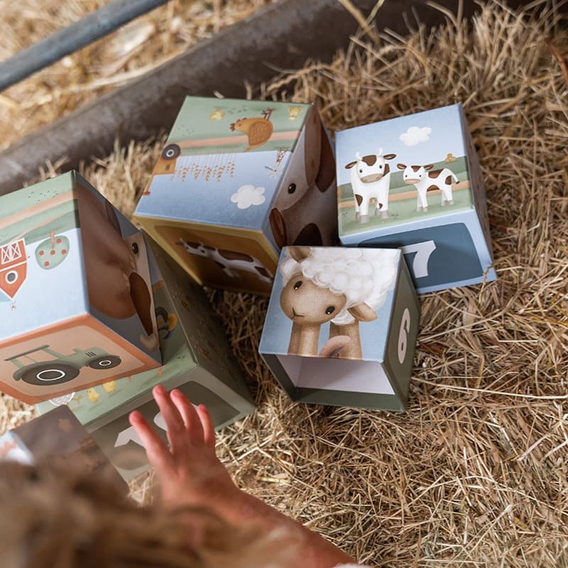 Cubos de empilhar cartão - Little Farm | Little Dutch Little Dutch Mini-Me - Baby & Kids Store
