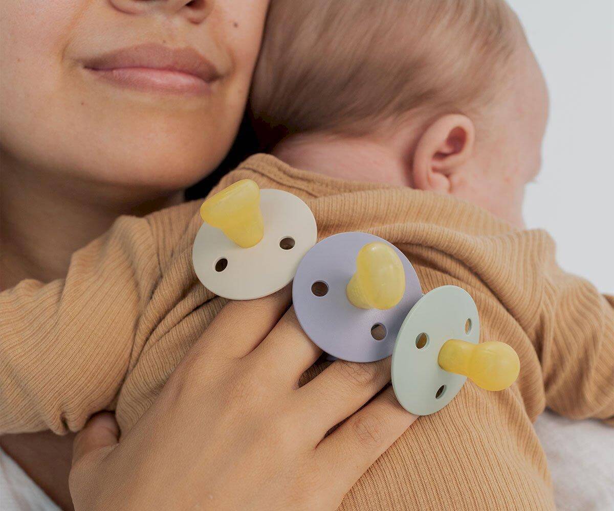 2 Chupetas BIBS Colour Fisiológica Ivory/Blush - Mini-Me - Baby & Kids Store