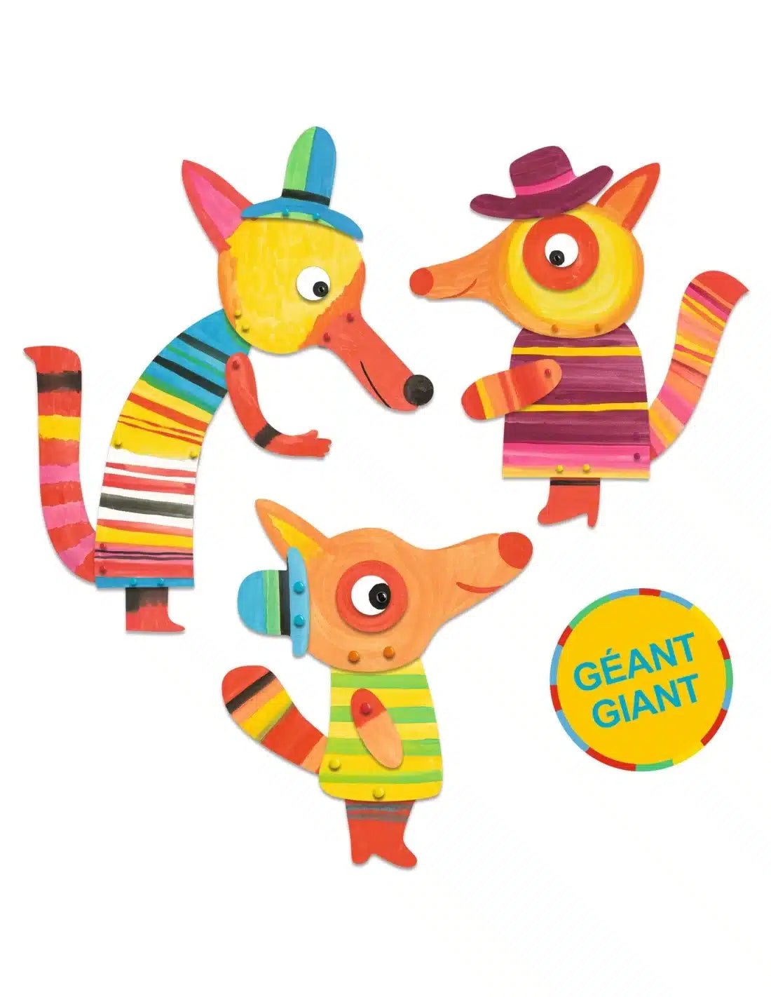 A Familia da Raposa – Jogo Gigante de Colorir | Djeco Djeco Mini-Me - Baby & Kids Store